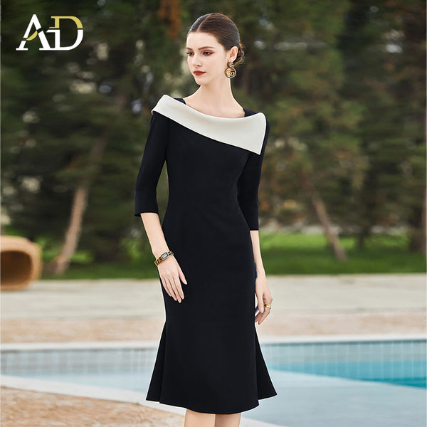 Elegant Off-Shoulder Black Dress