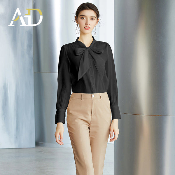 Black Bow Long Sleeve Shirt